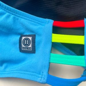 Blue Jolyn cross back onsie style Julian 2 (size 32)